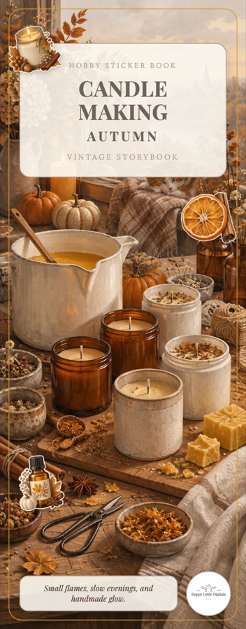 Candle Making autumn sticker book cover