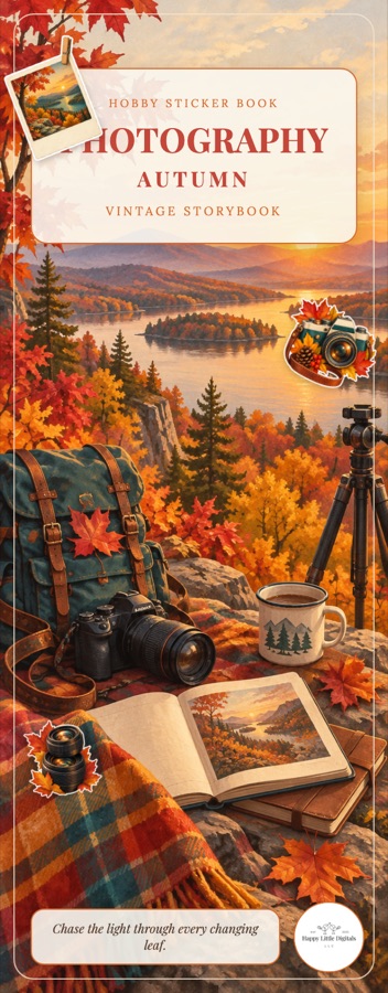 Photography autumn sticker book cover